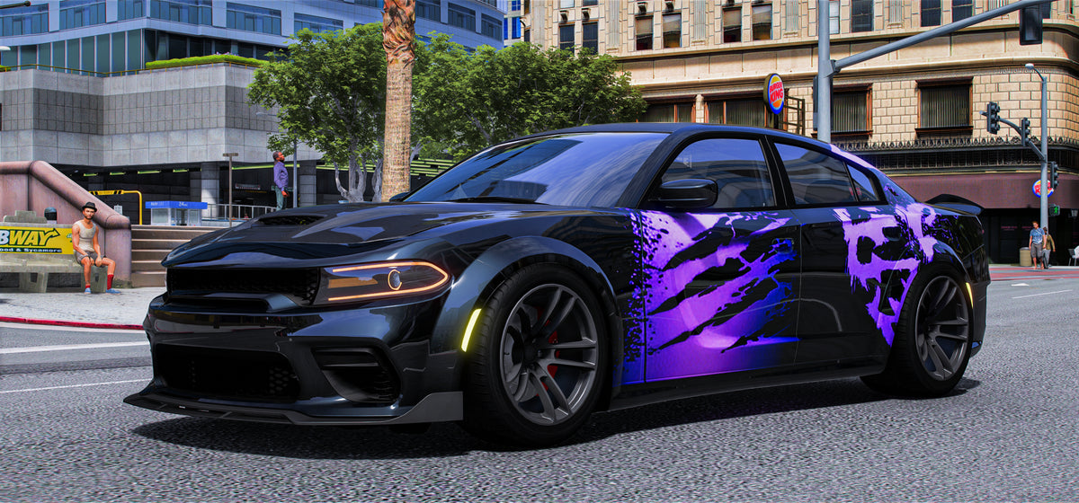 (Debadged) SRT Len Dodge Charger Hellcat Purple Torch V4 | 404 Development